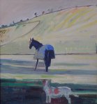 Horse in bluecoat